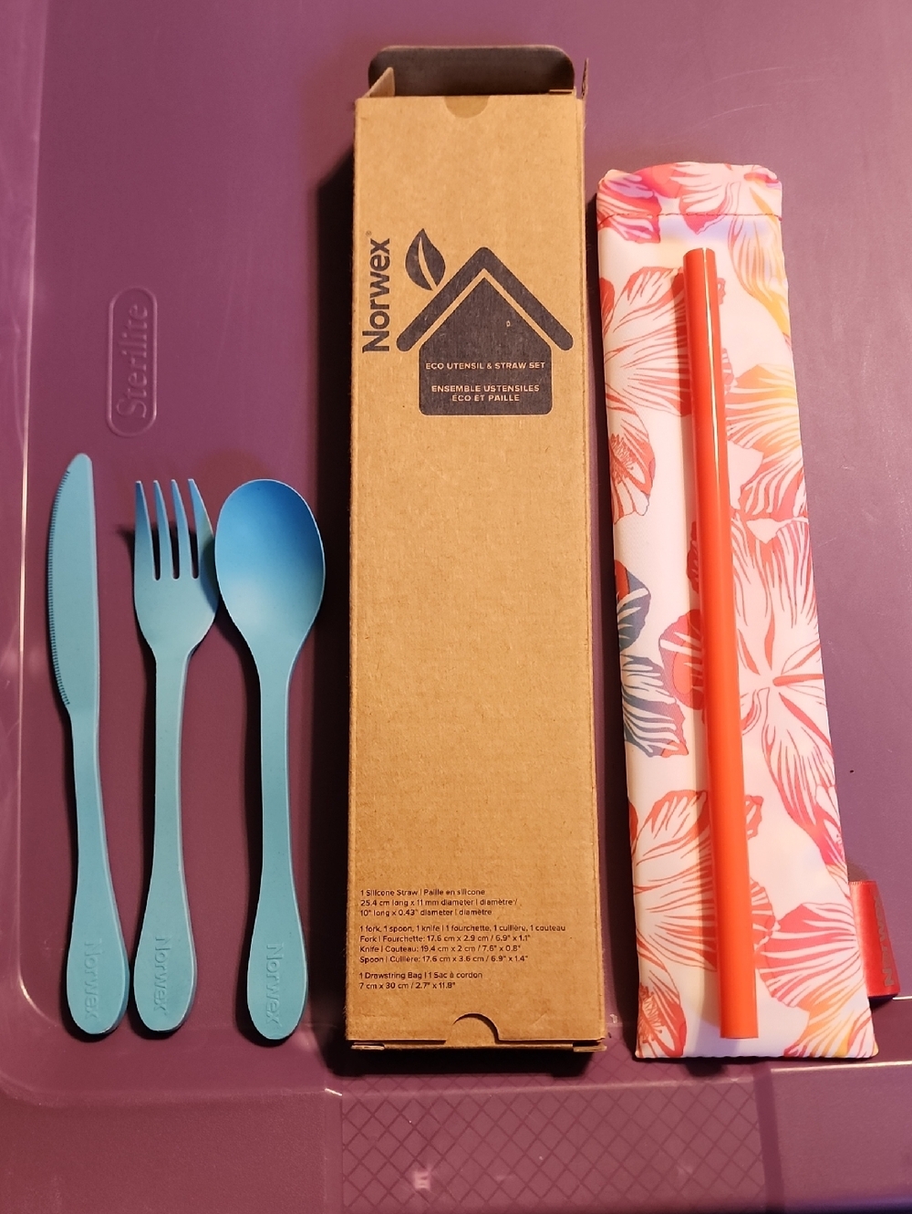 Norwex Eco Utensil & Straw Set